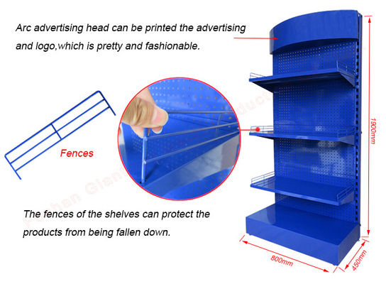 Esposizione perforata di Pegboard della lamiera sottile con il supporto dello strumento dei ganci