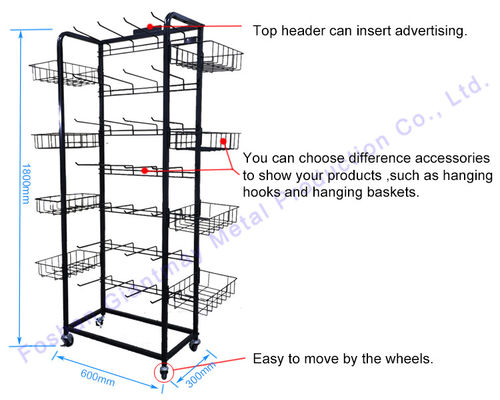 Patata Chip Display Candy Stand Wire Mesh Basket Shelf