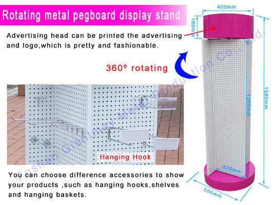 Piattaforma girevole girante del banco di mostra dello scaffale del pavimento dei gioielli del metallo