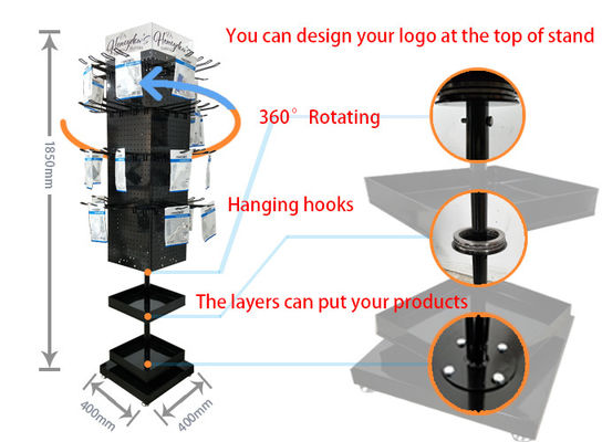 Banco di mostra girante a pile dello scaffale dei gioielli del braccialetto