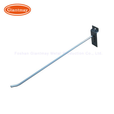 Del metallo singolo Slatwall gancio della parete della stecca del deposito del negozio dell'esposizione di Chrome