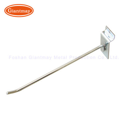 Del metallo singolo Slatwall gancio della parete della stecca del deposito del negozio dell'esposizione di Chrome